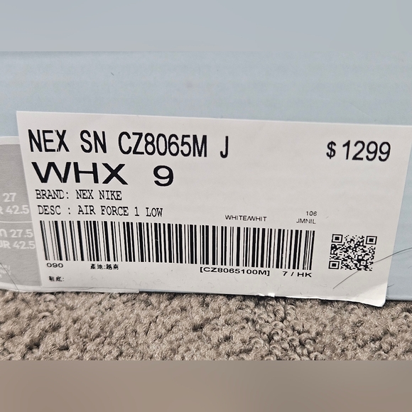 Nike Air Force 1 Low White Sneakers Love You Forever - Picture 12 of 13